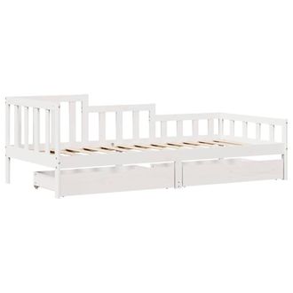 Berkfield Home Practical Daybed with Drawers without Mattress White 90x200 cm So