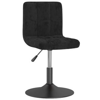 vidaXL Vidaxl - Silla De Comedor Giratoria De Terciopelo Negro