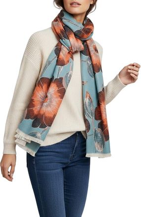 Saachi Floral Reversible Scarf in Blue at Nordstrom Rack