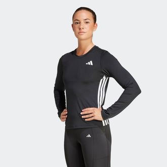 adidas Funktionsshirt ADIDAS PERFORMANCE ESSENTIALS 3-STREIFEN WORKOUT LONGSLEEVE, Damen, Gr. XL, schwarz-weiss (schwarz, wei&szlig;), Obermaterial: 88% Polyester,