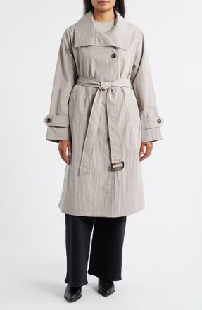 Bernardo Cotton Blend Trench Coat in Ash at Nordstrom, Size Xx-Large