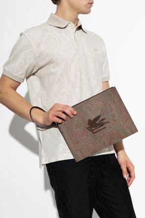 Etro Handbag With Patch, Mens, Brown