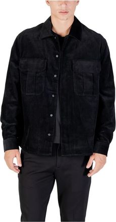 Antony Morato Regular Fit Overhemd in Fluweel - Heren - Casual Overhemden - Zwart - 2XL - Katoen - Overhemden