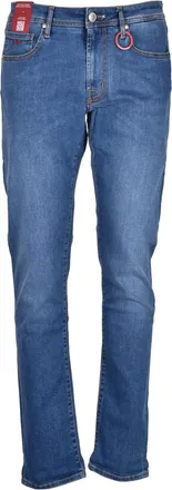 Sartoria Tramarossa Technical Fabric Slim Fit Jeans with Classic Five-Pocket Design