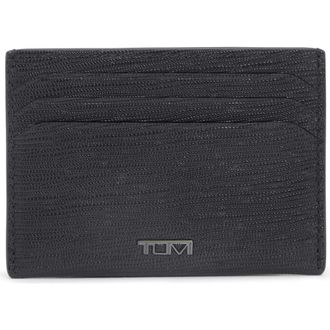 Tumi Nassau Slim Leather Card Case in Black Embossed at Nordstrom