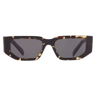 Prada Dark Grey Rectangular Mens Sunglasses PR 09ZS 16R5S0 54