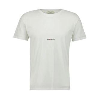 Saint Laurent Hombre, Camisetas, Blanco, Talla: L