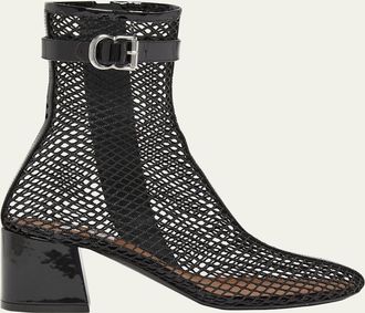 Alaia 55mm Fishnet Ankle Booties