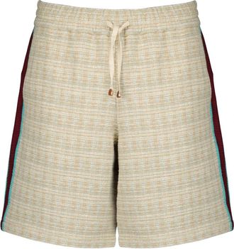 Dr&ocirc;le de Monsieur D-Miroir Short - Heren - Korte Broeken - Beige - S - Tweed - Korte Broeken