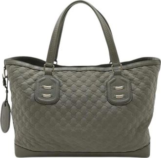 Gucci Pre-owned Nylon Tote Bag - Dames - Vintage Shopper - Grijs - ONE Size - Nylon - Vintage