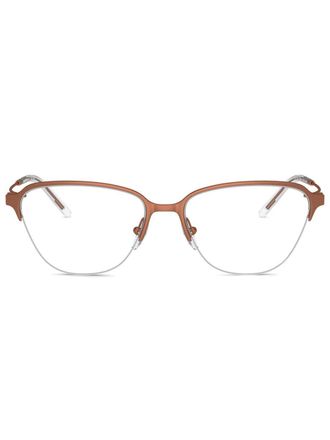 Emporio Armani cat eye-frame glasses - Brown