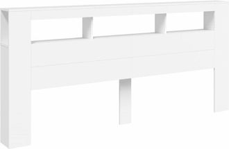 vidaXL Cabecero con led madera de ingeniería blanco 220x18,5x103,5 cm Vidaxl