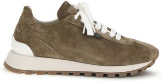 Brunello Cucinelli Brown Sneakers With Iconic Embellishments