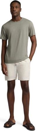 Onia Pigment Dye Linen Pull On Short in Bone at Nordstrom, Size X-Large