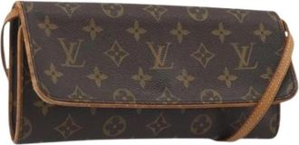 Louis Vuitton Pre-owned Pochette Twin GM - Dames - Vintage Schoudertas - Bruin - ONE Size - Leer - Vintage