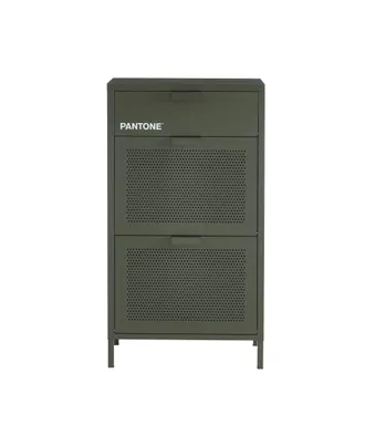 Pantone Mueble zapatero metal oliva oscuro 55 cm