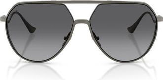 Ferrari 59mm Polarized Gradient Pilot Sunglasses in Matte Gunmetal /Grey Polar at Nordstrom