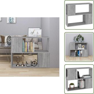 vidaXL The Living Store Libreria/Divisorio Grigio Sonoma 80x24x63 cm - Divisore
