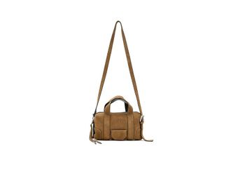 AllSaints Ares S Compact Xbody Cross Body Womens Handbags Biscuit Brown, Cotton/Leather