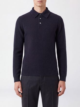 Roberto Collina Polo a maniche lunghe in maglia di cashmere e seta