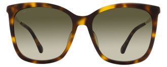 Jimmy Choo London Glitter-Embellished Butterfly Sunglasses - Havana