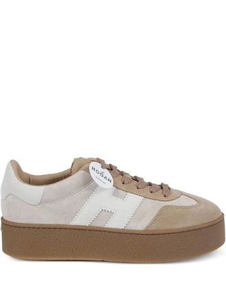 Hogan Sneakers in pelle con plateau - Toni neutri