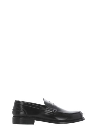 Berwick 1707 Black Polished Leather Mask Loafers