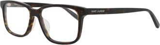 Saint Laurent Mens Brown Rectangular Eyeglass Frames SL458/F 002