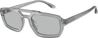 Emporio Armani Light Grey Irregular Mens Sunglasses EA4240U 620287 53