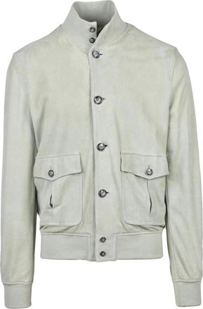 Volfagli Rinaldo Leather Jacket - Aqua Green