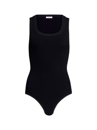 Alaia Sleeveless Ribbed Knit Bodysuit