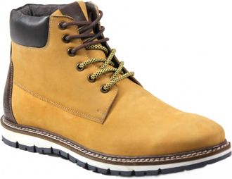 Diba Mens Train Track Leather Shoes In Yellow