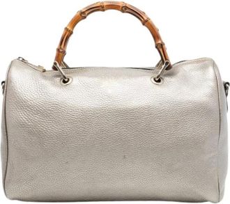 Gucci Pre-owned Handbags, female, Gray, Size: ONE SIZE Pre-owned Satchel