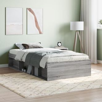Berkfield Home Bed Frame Grey Sonoma 90x190 cm Single