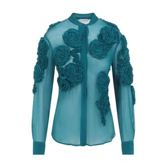 Dries Van Noten Donna, Camicette, Verde, S, new