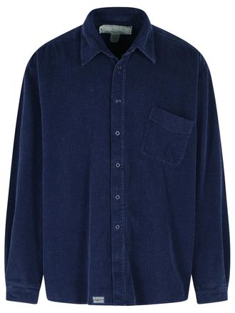 ERL blaues Baumwollhemd