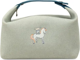 Herm&egrave;s Pre-owned Hermes Large Toile Bride A Brac Cabriole Case Ladies 9I3VX12WM14IOJ17