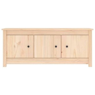 Berkfield Home Shoe Cabinet 110x38x45.5 cm Solid Wood Pine in Light Tan