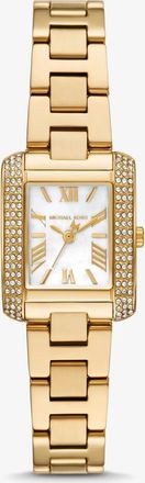 Michael Kors Mini Emery Pav&eacute; Gold-Tone Watch