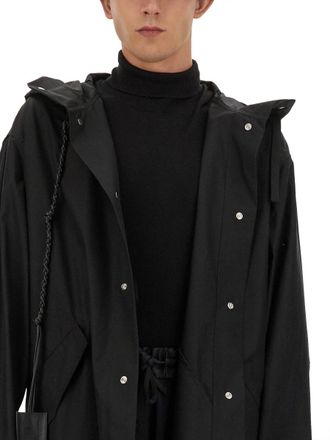 Jil Sander Logo-Embroidered Cotton Parka - Black