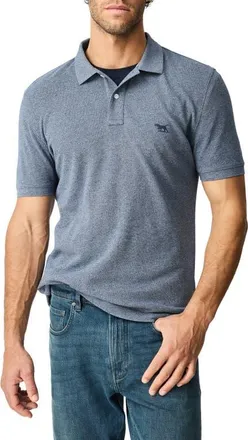 Rodd & Gunn Gunn Piqu&eacute; Sports Fit Cotton Polo in Denim at Nordstrom, Size Xxx-Large