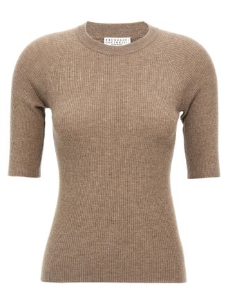Brunello Cucinelli Sparkling T-Shirt Brown