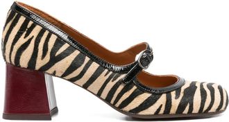 Chie Mihara 45 mm Mumma Zebra pumps met blokhak - Roze
