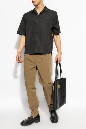 Versace Shirt With Logo, Mens, Black