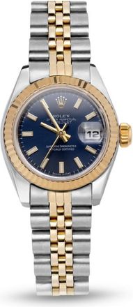 Rolex Pre-owned Rolex Datejust Automatic Chronometer Blue Dial Ladies Watch 179173 BLSJ
