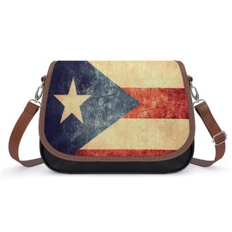 Generic Vintage PuertoRico1 Flag Fashion Womens Crossbody Bags Novelty Handbag Shoulder Bag Purse