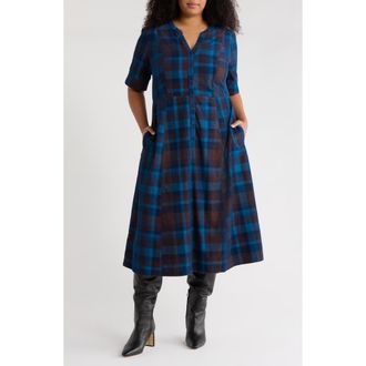 Seasalt Cornwall Wightwick Organic Cotton Denim Midi Dress in Honesty Sea Cave at Nordstrom, Size 18 Us