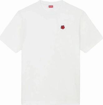 Kenzo Mens Kenzo Boke Flower Patch T-Shirt in White - Size: 38