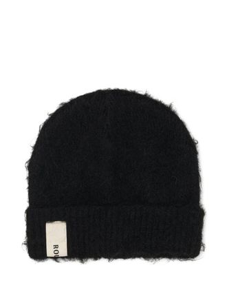 Rough. frayed beanie hat - unisex - Wool/Nylon/Polyester/Spandex/Elastane - One Size - Black