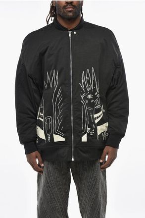 Rick Owens DRKSHDW Bomber JUMBO FLIGHT in Nylon e Cotone a Fantasia taglia M
